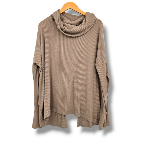 We The Free Women's Brushed Ribbed Knit Cowl Neck Oversized Split Back Sweater - Picture 1 of 10